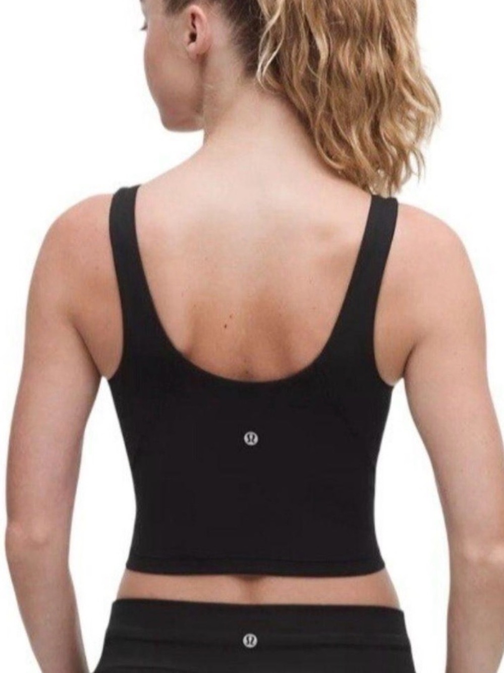 lululemon athletica Black Cropped Sports Bra Tank - Women's Intimates